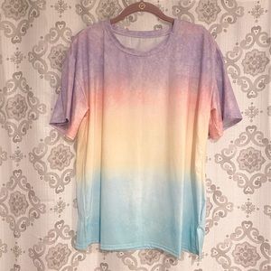 Multi Color Pastel Rainbow T-shirt
